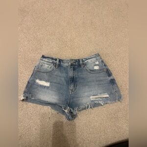 PacSun Light Blue Distressed Jean Shorts